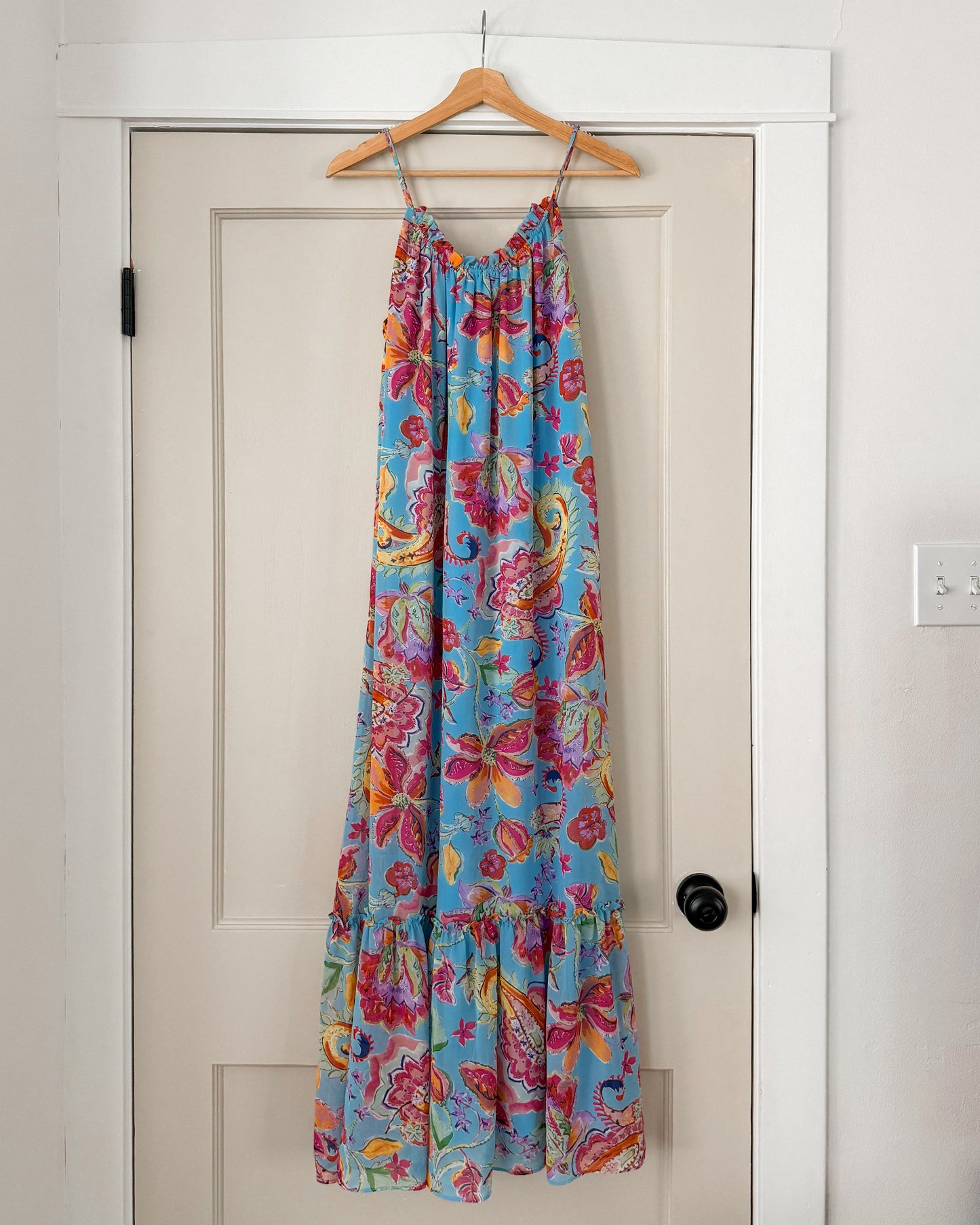 Blue Floral Maxi Dress