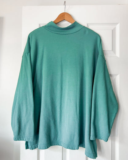 Fall Bear Graphic Mock-Neck Sweatshirt