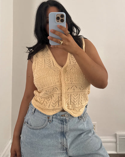 Yellow Knitted Vest