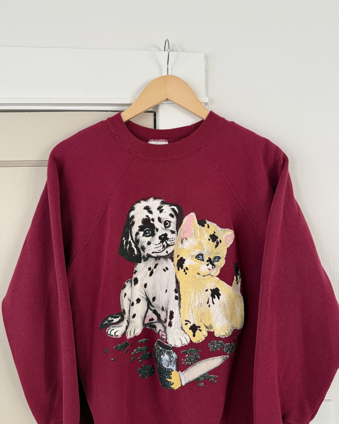 Vintage Dalmatian and Kitten Crewneck