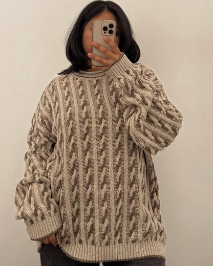 Neutral Cableknit Sweater