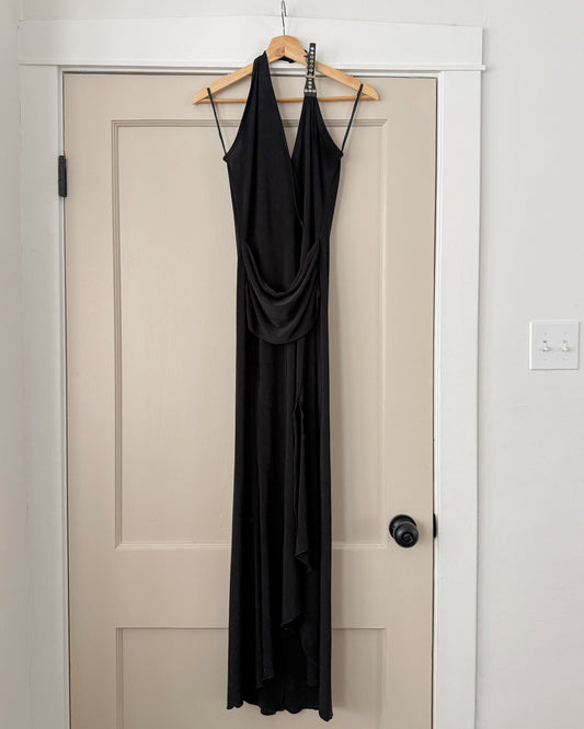 Vintage Black Halter Dress