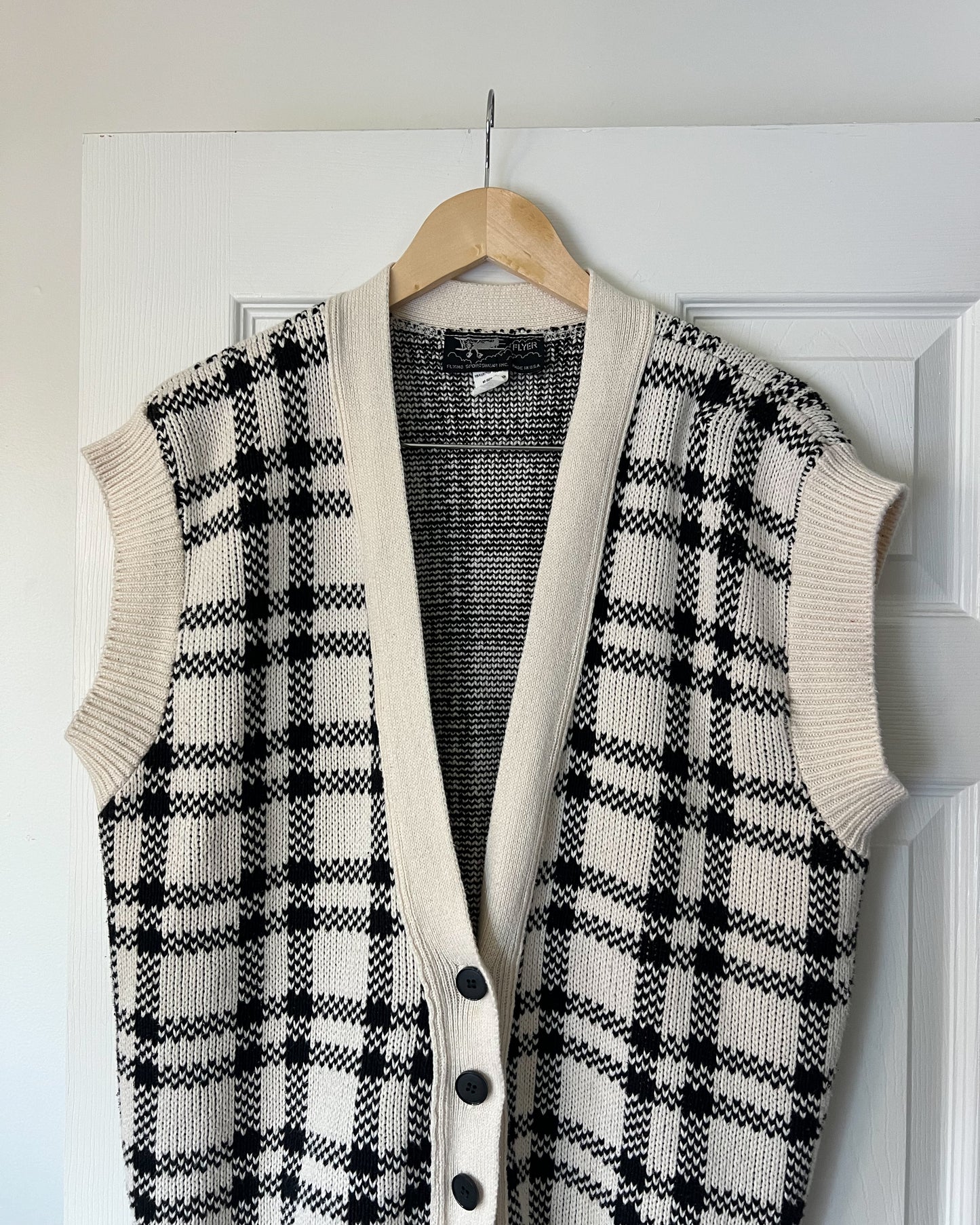 Plaid Knitted Vest