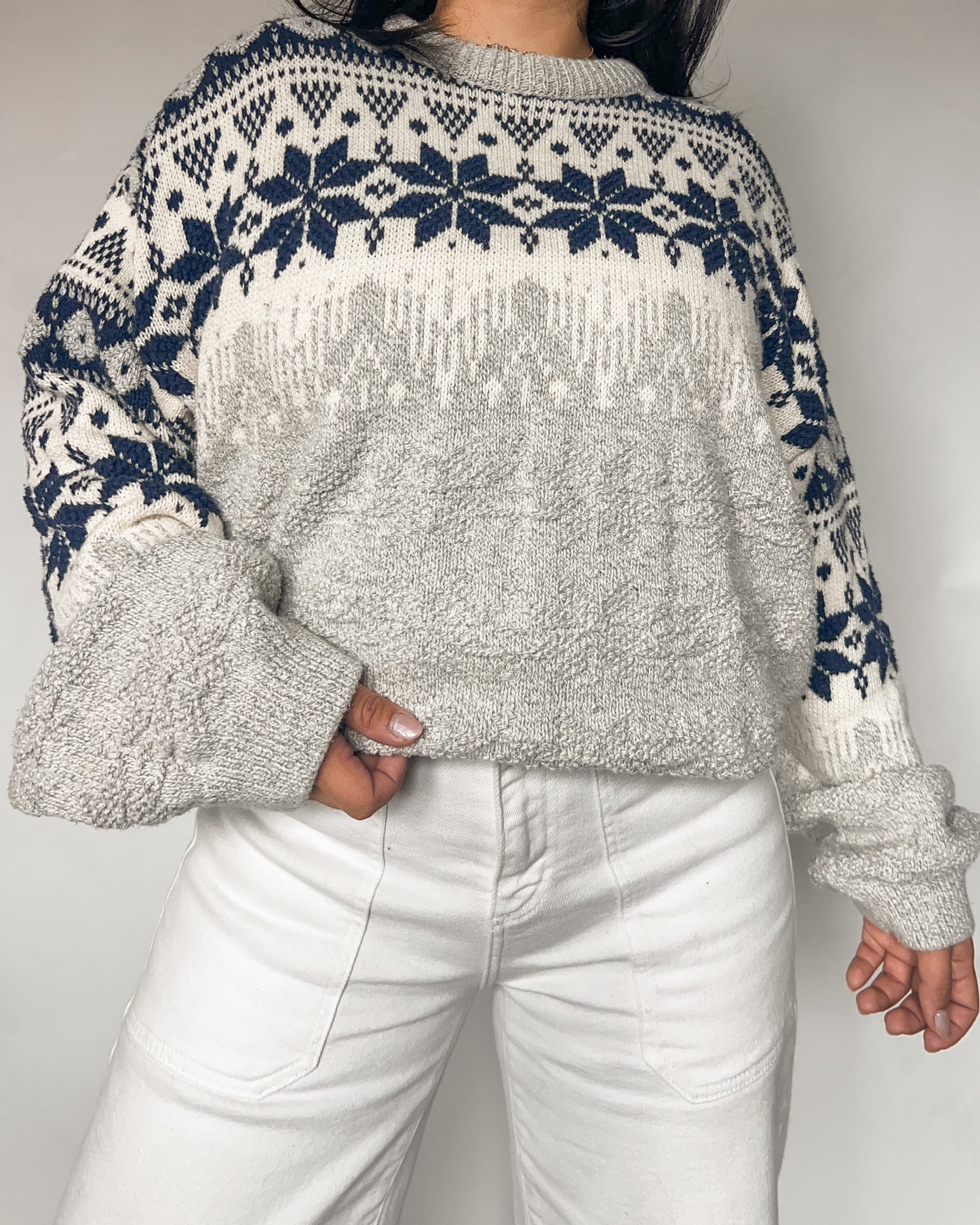 Snowflake Knitted Sweater