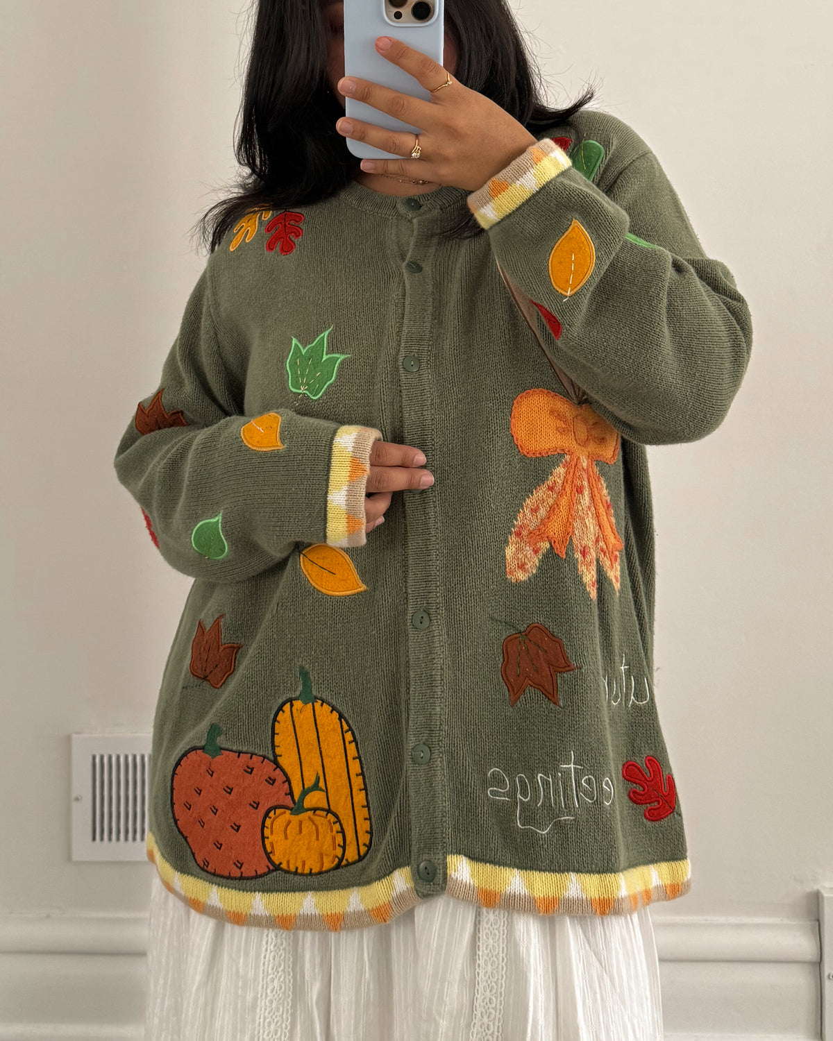 90’s Autumn Greetings Caridgan