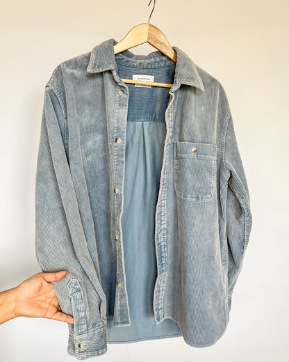 UO Blue Corduroy Button Up