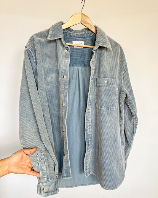 UO Blue Corduroy Button Up