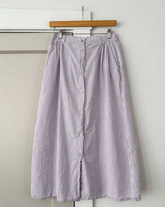 Vintage Purple Striped Skirt