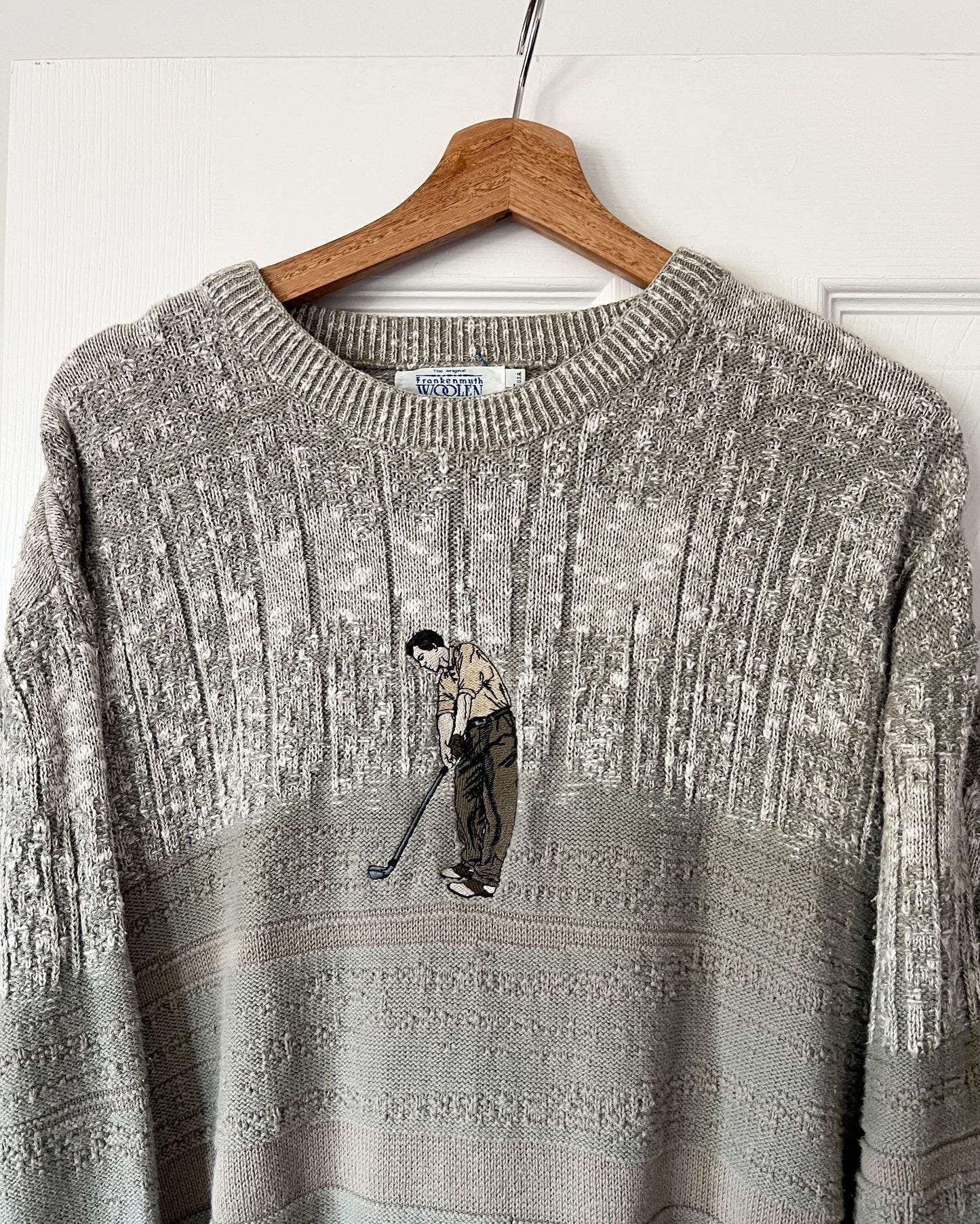 Vintage Golf Textured Knitted Sweater