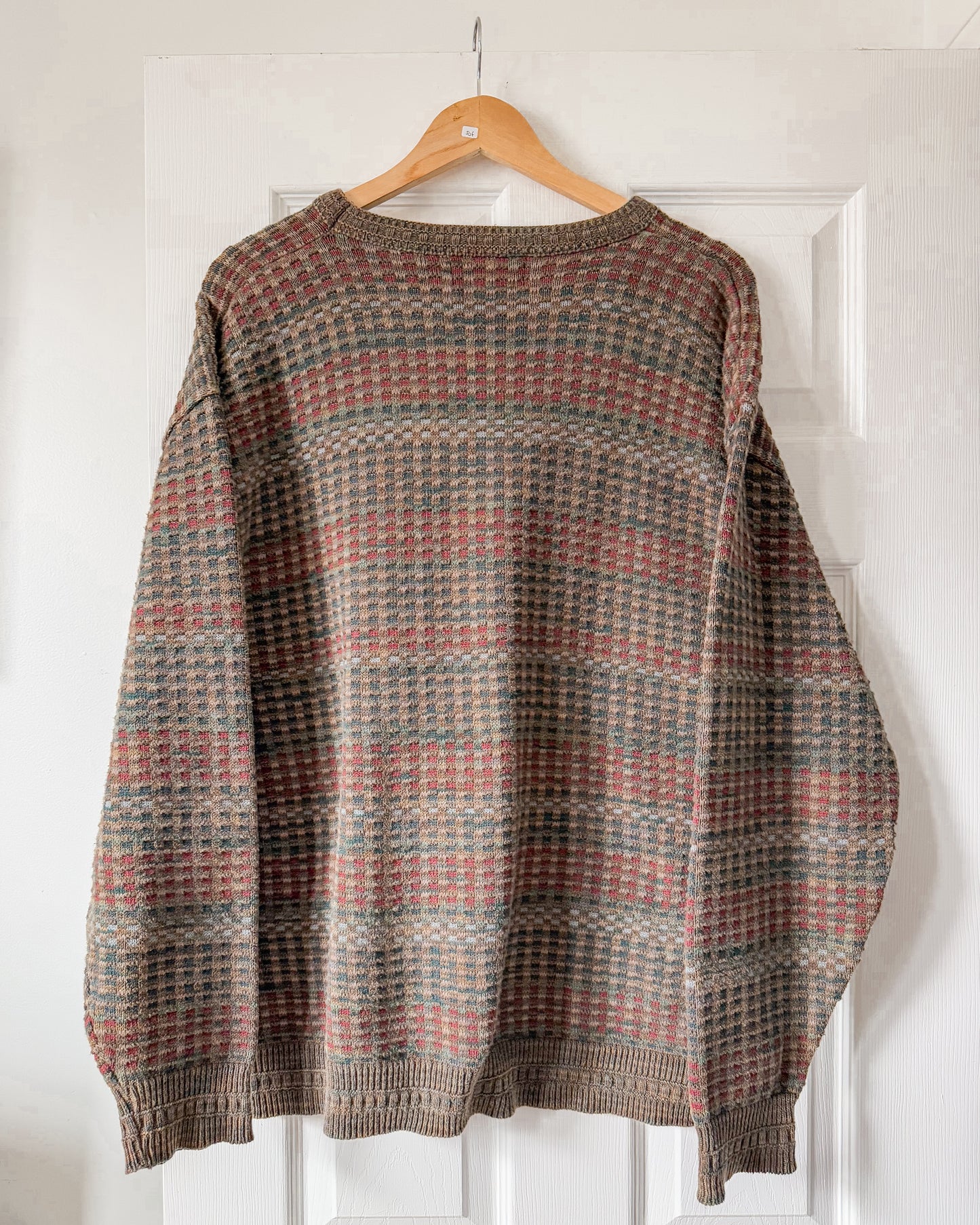 Checkered Knitted Sweater