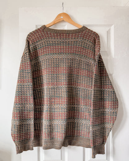 Checkered Knitted Sweater