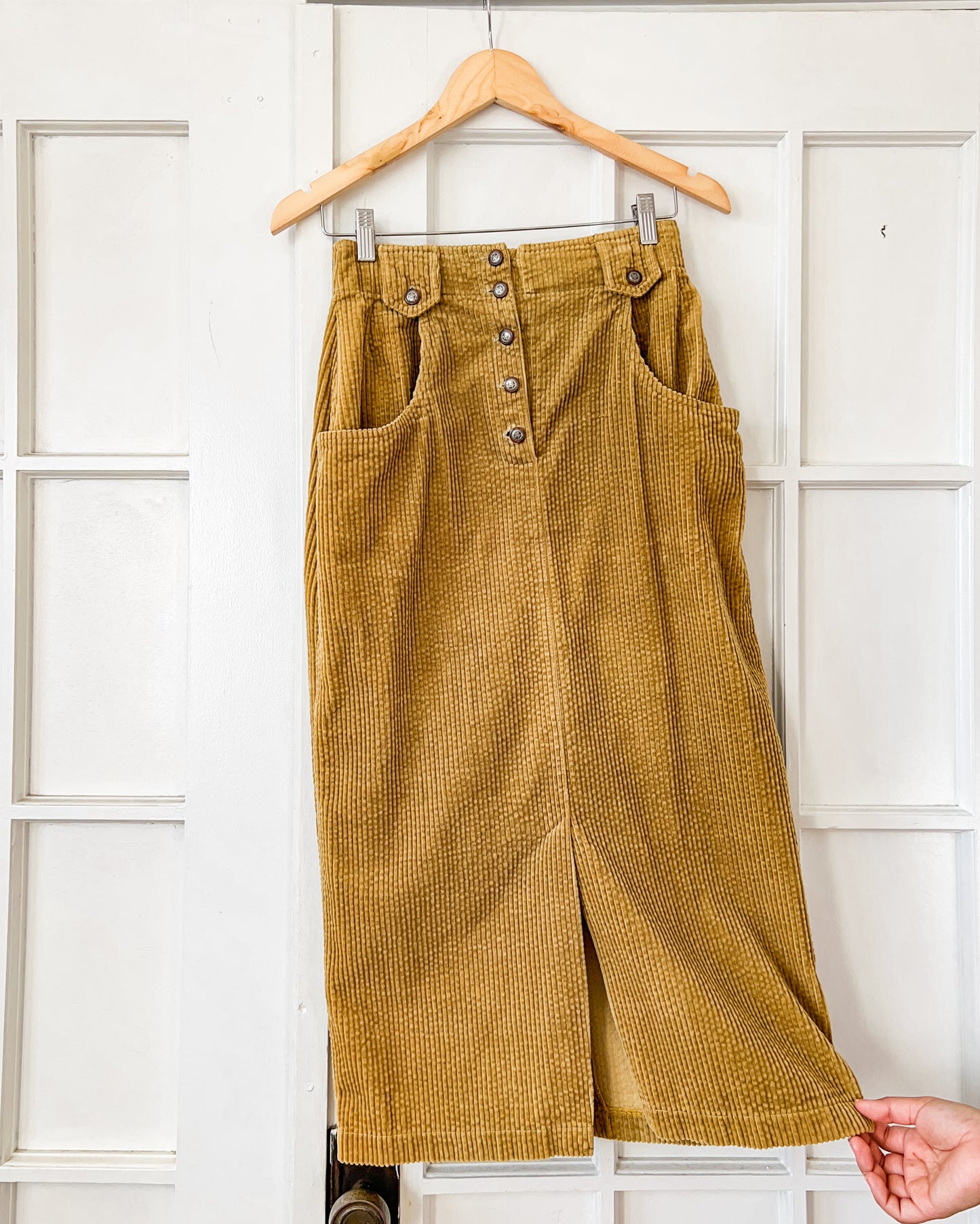 Corduroy Midi Skirt