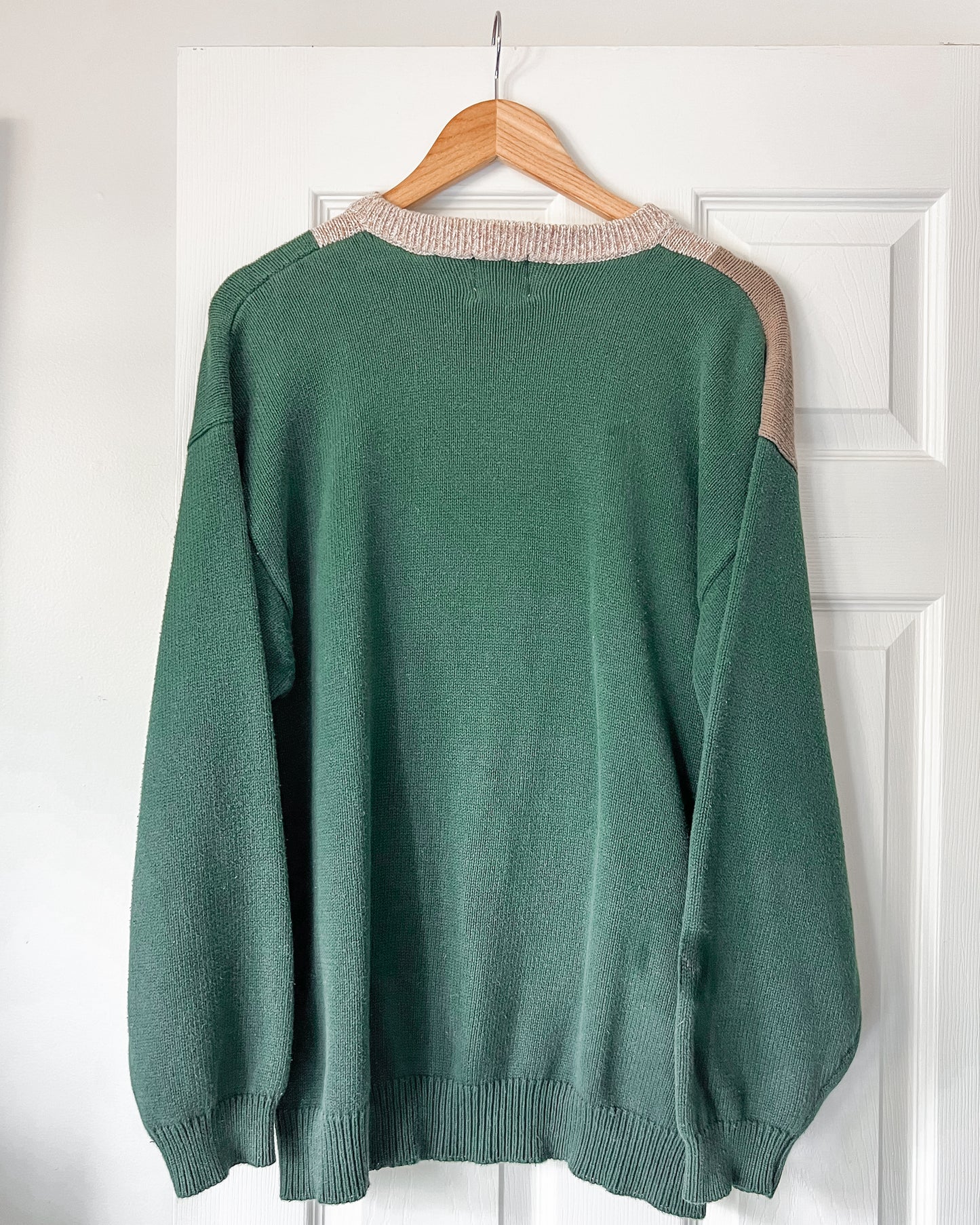 Golf Embroidered Diamond Knitted Sweater