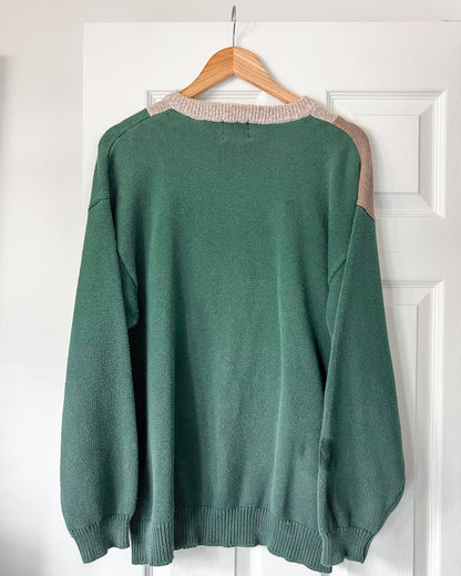 Golf Embroidered Diamond Knitted Sweater