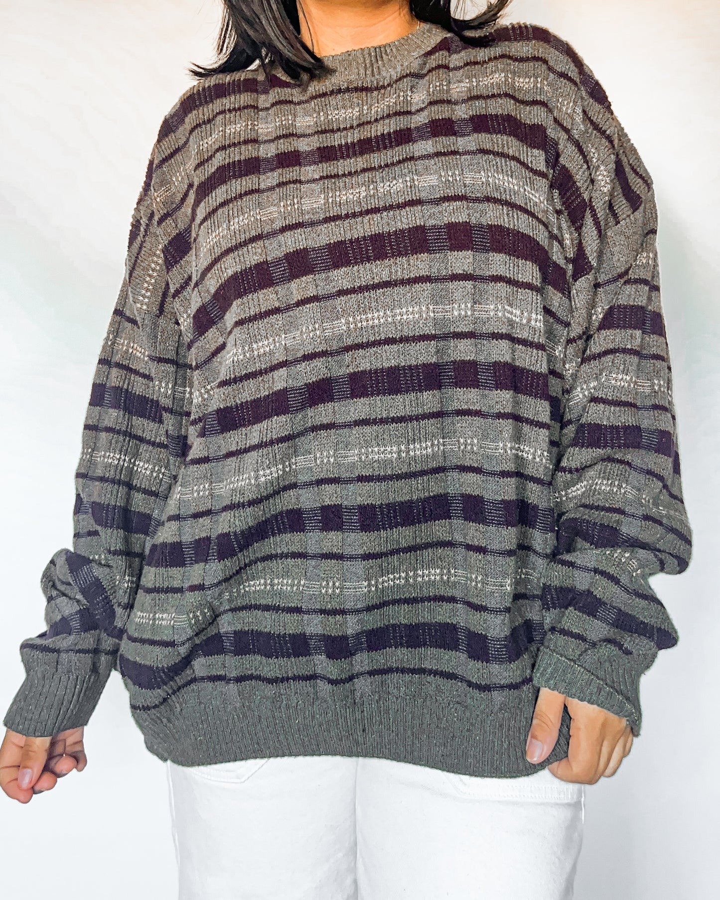 Plaid Knitted Sweater