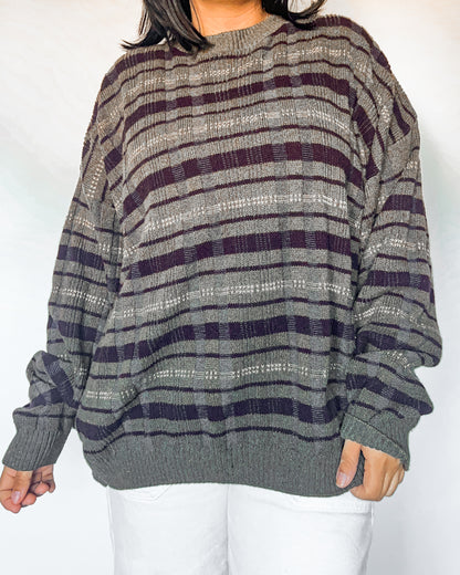 Plaid Knitted Sweater