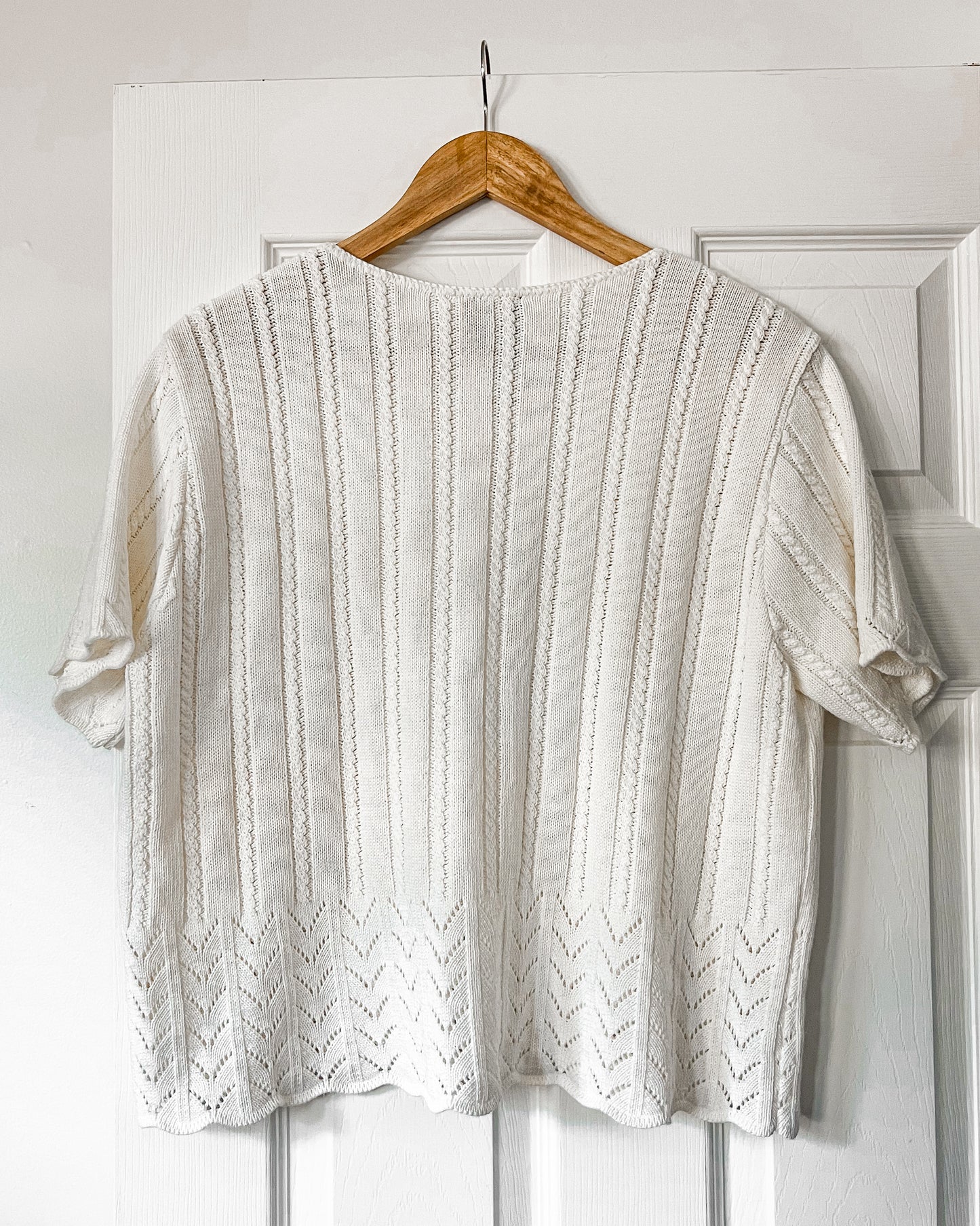 Vintage Knitted Boxy Button Up Top