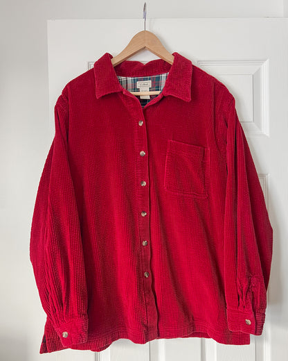 L.L. Bean Red Lined Corduroy Jacket