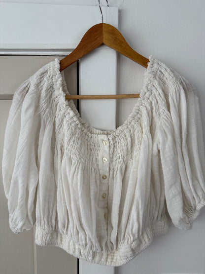 We The Free Bubble Smocked Blouse