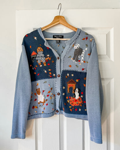 Fall Dog Knitted Cardigan