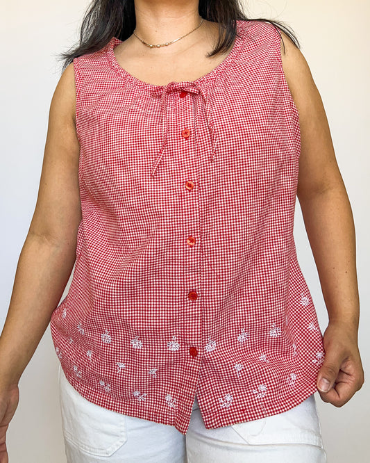 Red Gingham Tank