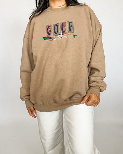 Brown Golf Crewneck