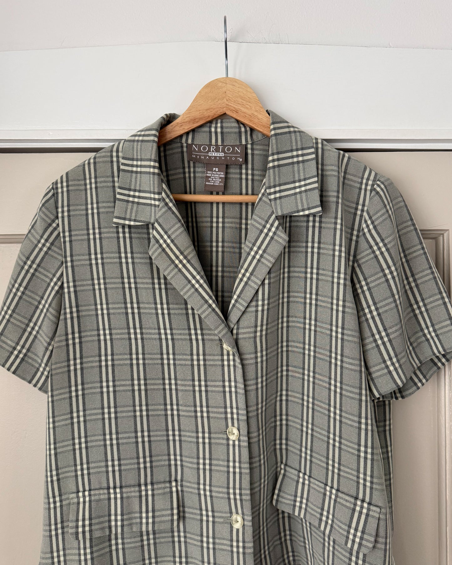 Vintage Cropped Plaid Shirt