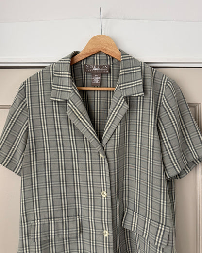 Vintage Cropped Plaid Shirt