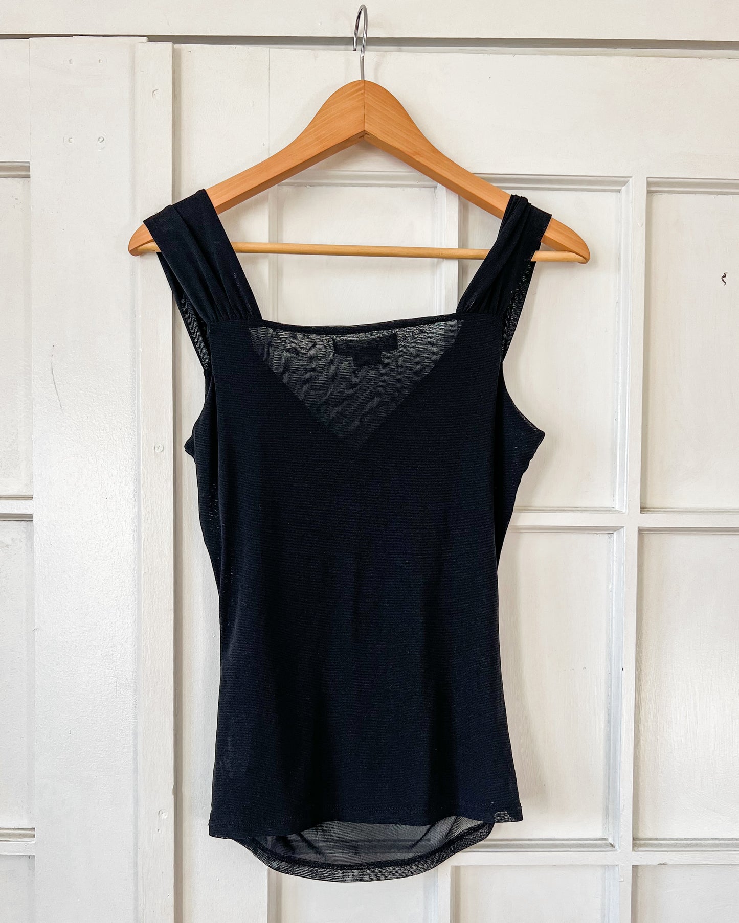 Black Sheer Tank Top