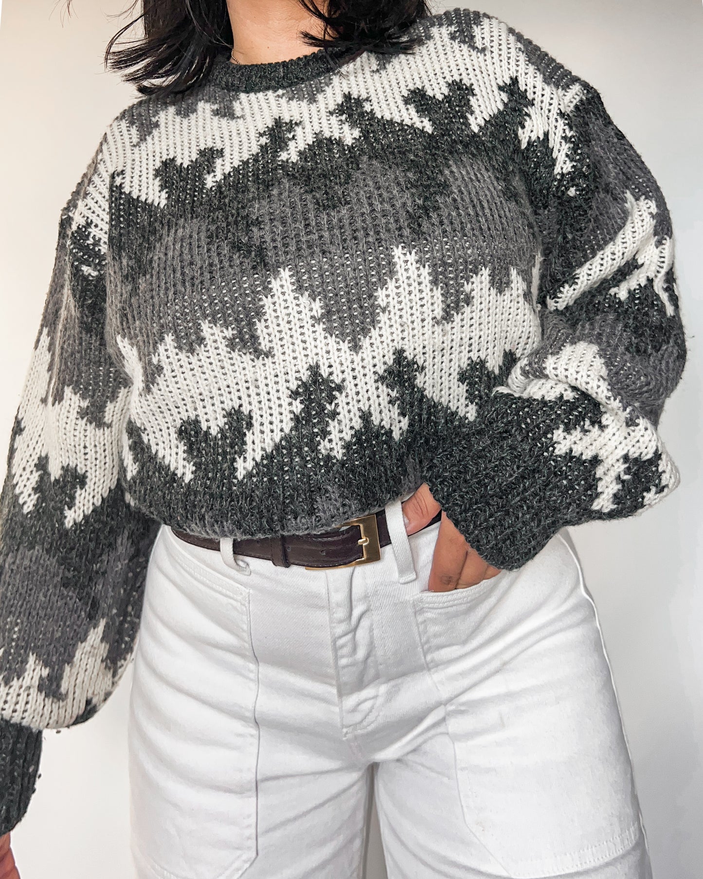 Grey Toned Knitted Sweater
