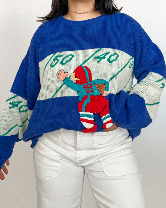 Vintage Football Knitted Sweater