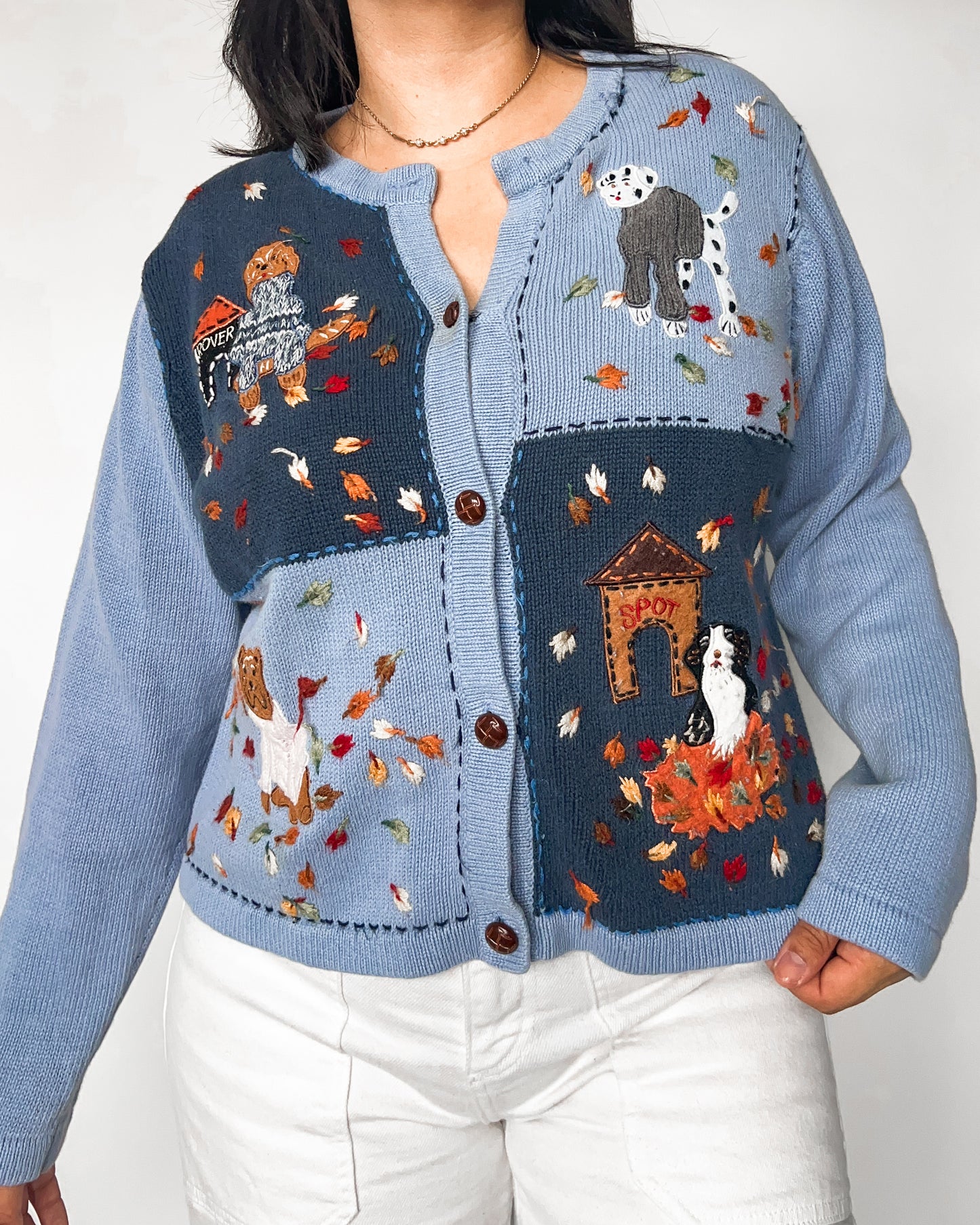 Fall Dog Knitted Cardigan