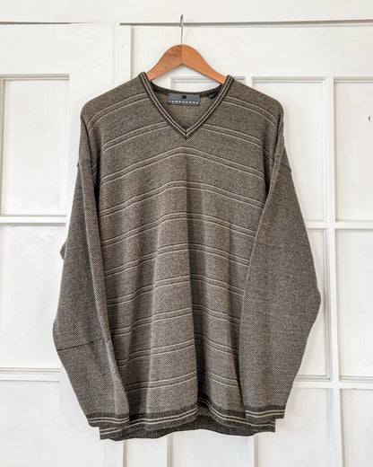 V Neck Knitted Sweater