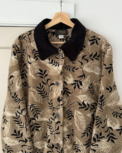 Vintage Leaf Fleece Jacket