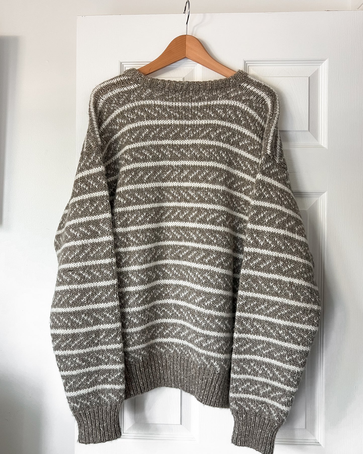 Vintage Striped Patterned Knitted Sweater