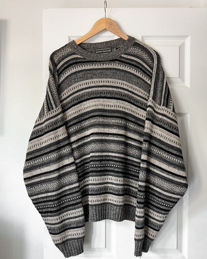 Multicolored Striped Knitted Sweater