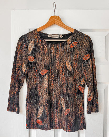 Leaf Gold Sparkle Blouse