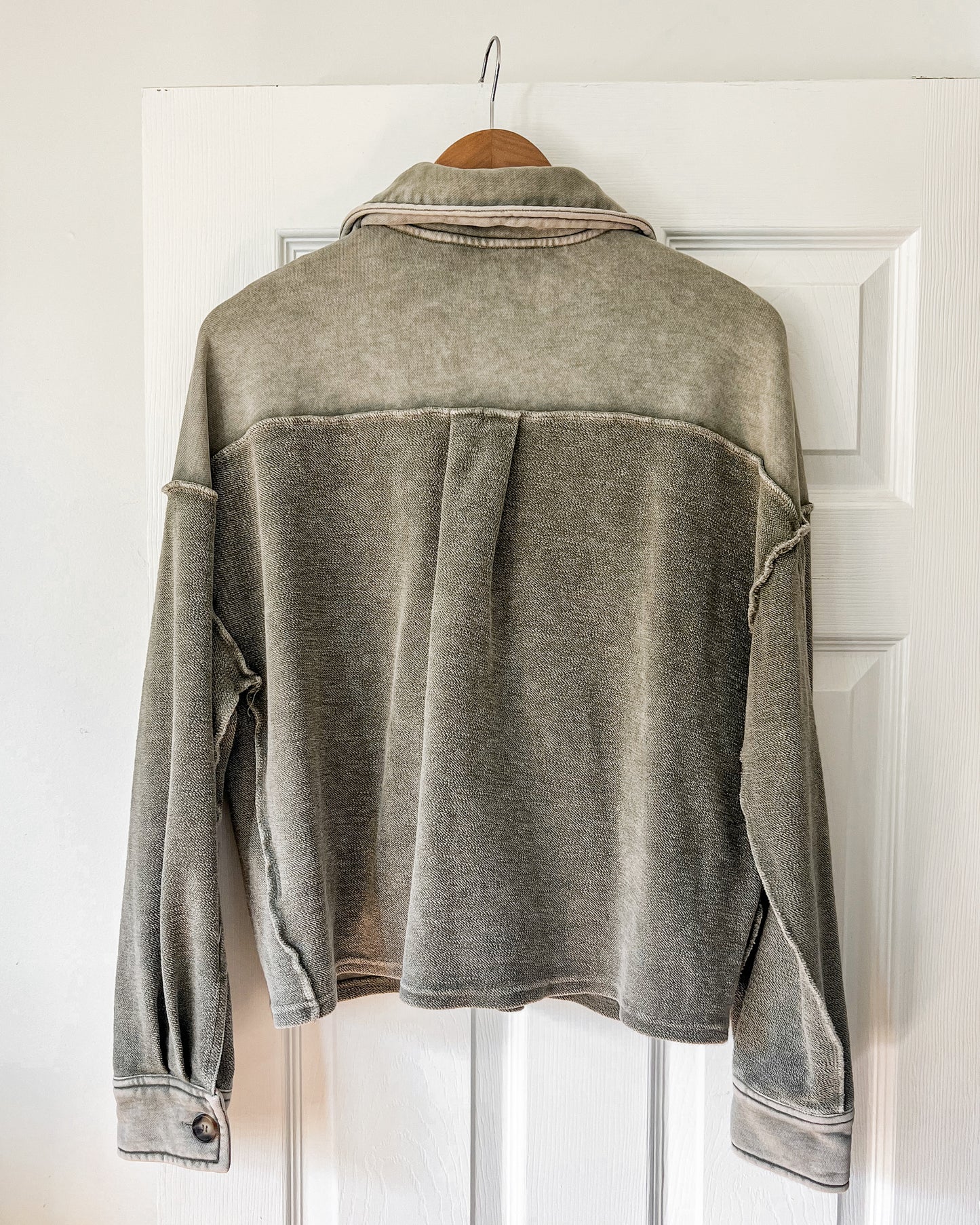 Green Textured Shacket