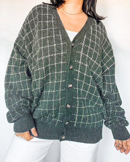 Green Silk Knitted Cardigan