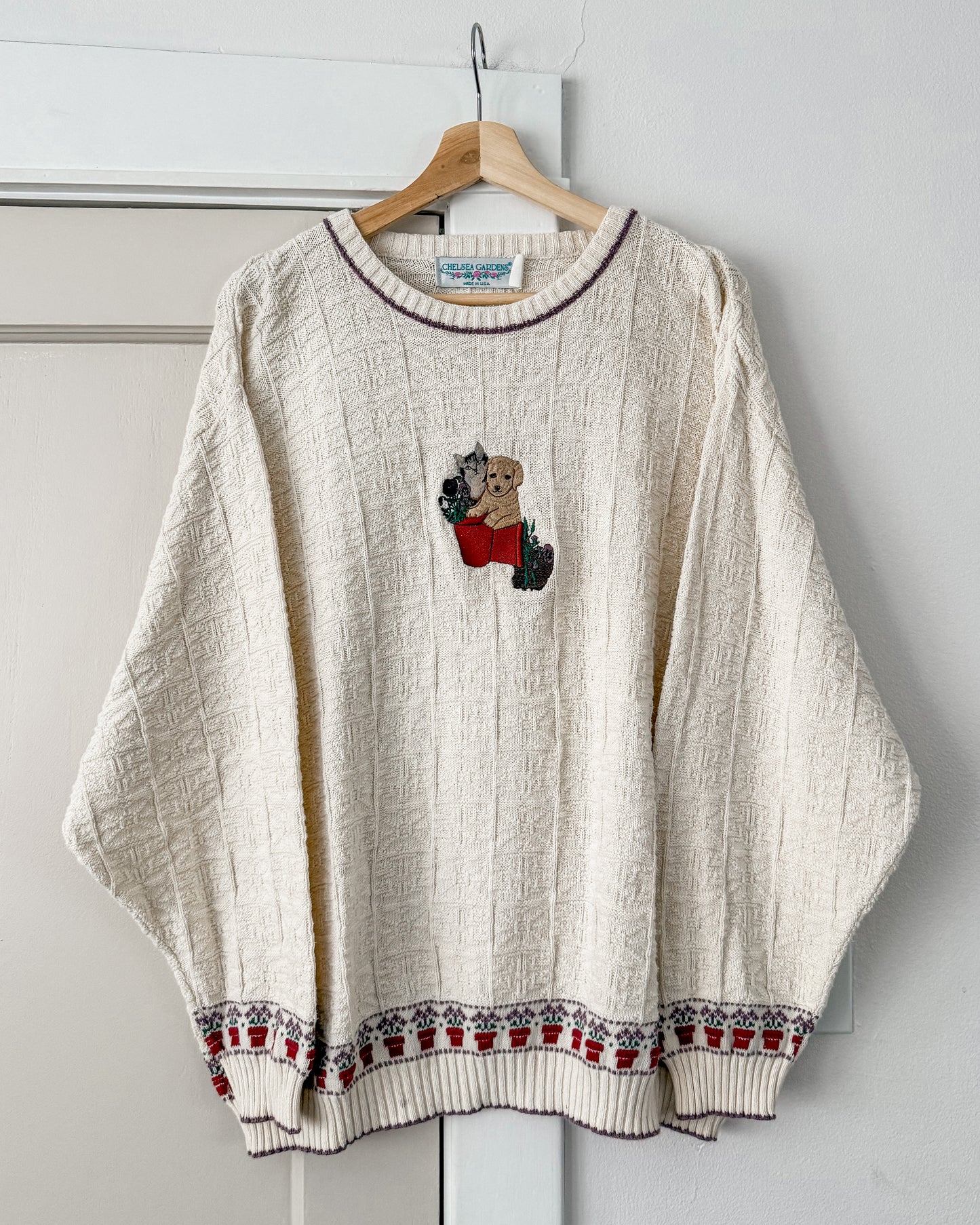 Garden Textured Knitted Sweater