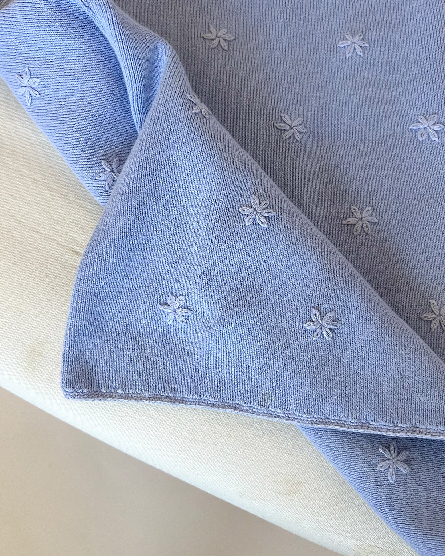 Periwinkle Floral Stitched Tank Top