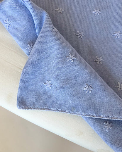 Periwinkle Floral Stitched Tank Top