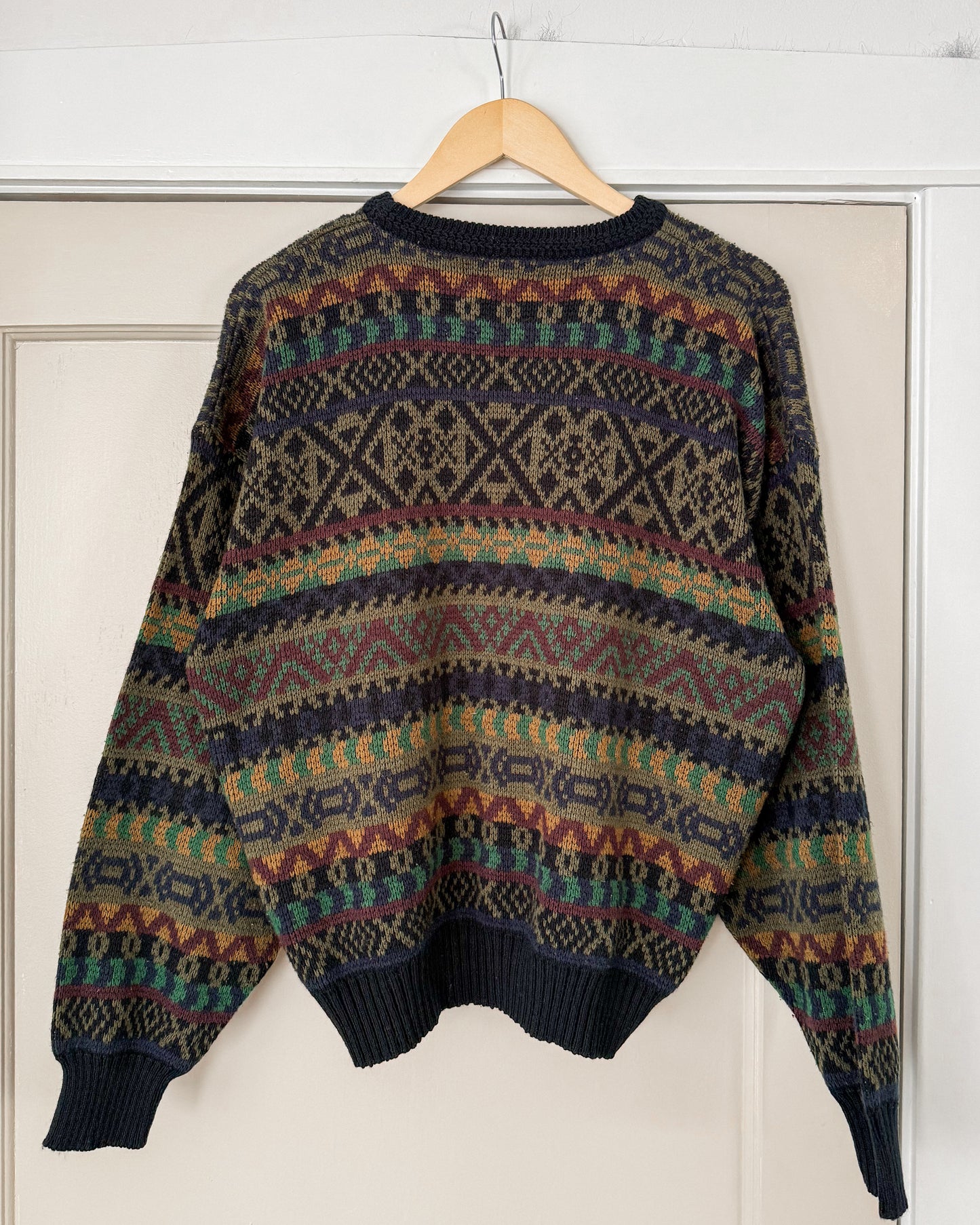 Vintage Multi Patterned Knitted Sweater
