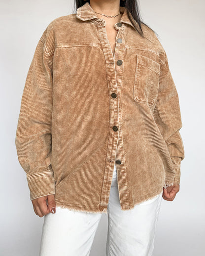 Tan Corduroy Button Up