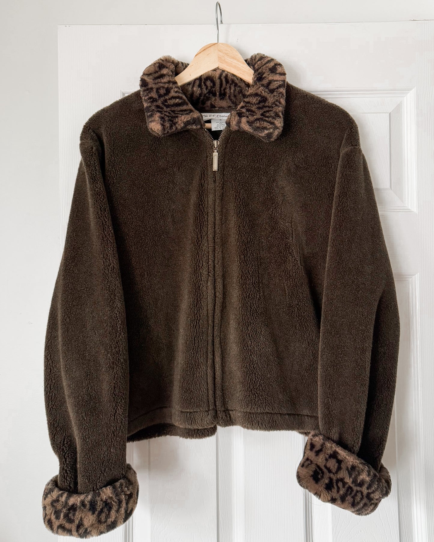 Brown Fleece With Animal Print