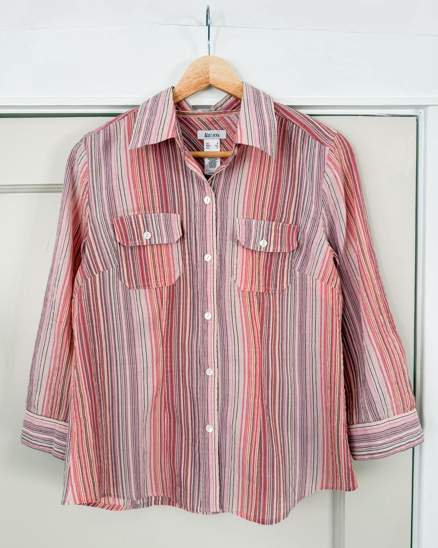 Liz&Co. Pink Button Up