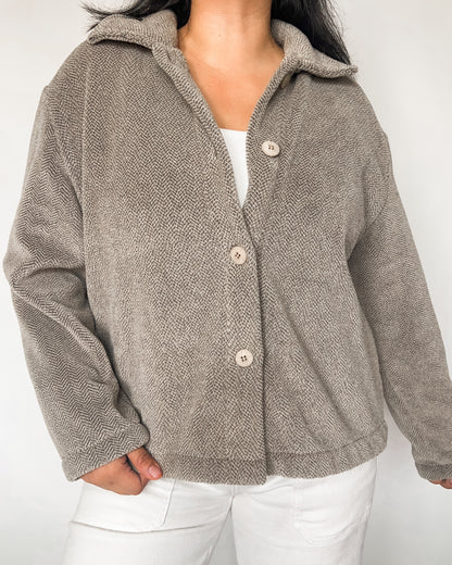 Vintage Fleece Cropped Jacket
