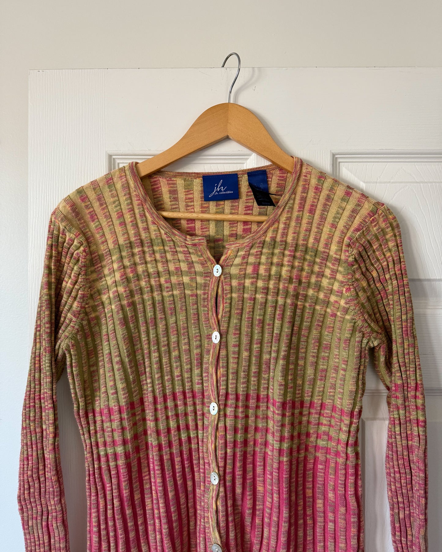 JH Ribbed Stripped Cardigan