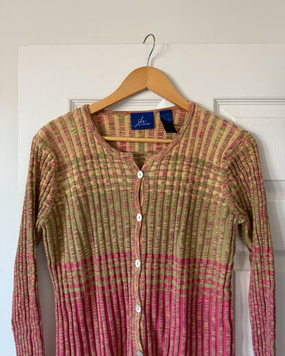 JH Ribbed Stripped Cardigan