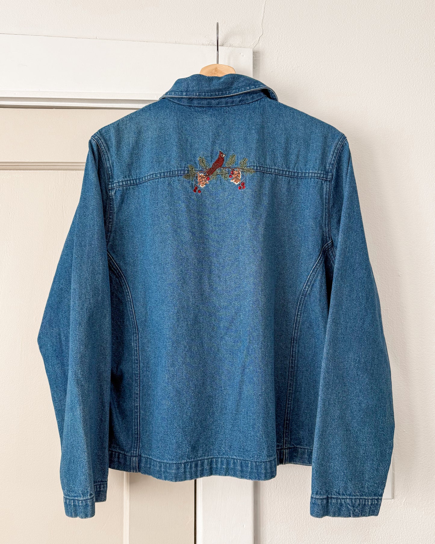 Denim Fall Embroidered Jacket
